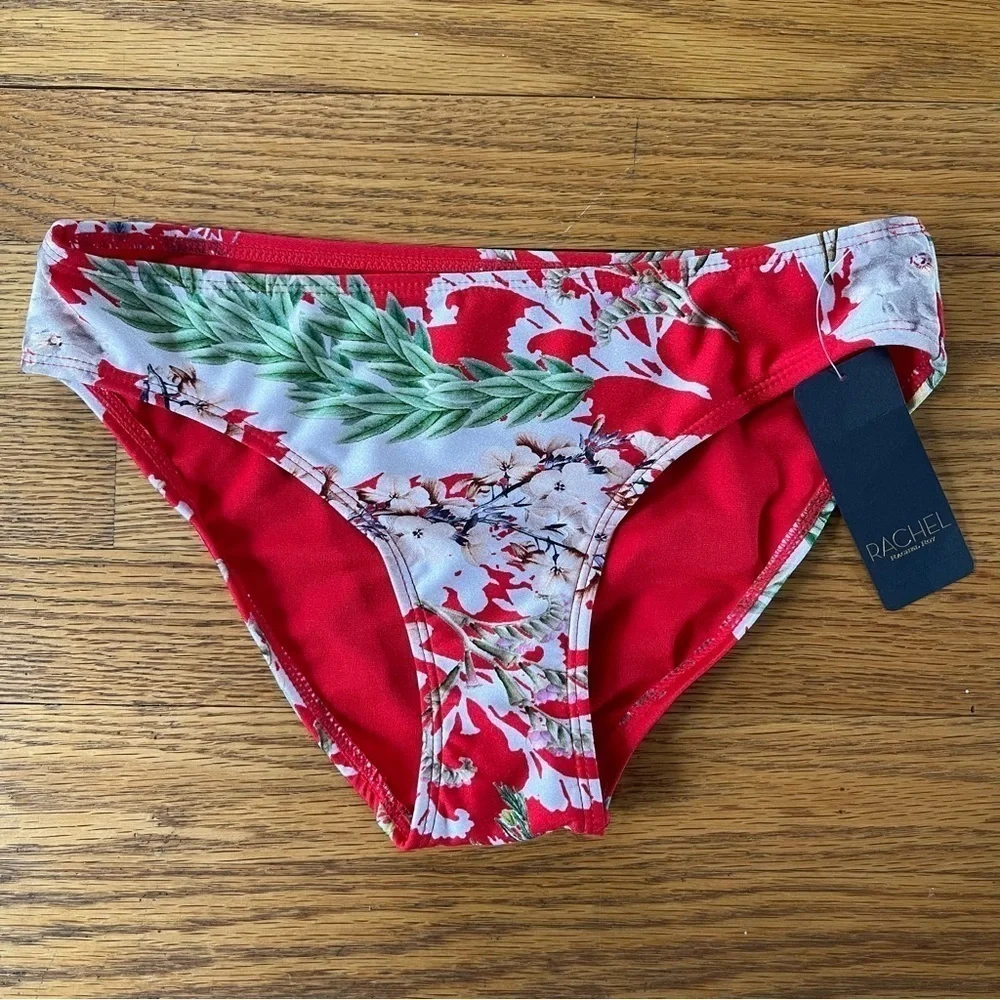 NEW Rachel Roy Bikini Bottom Fleur Red Size XSM NWT - Picture 3 of 6